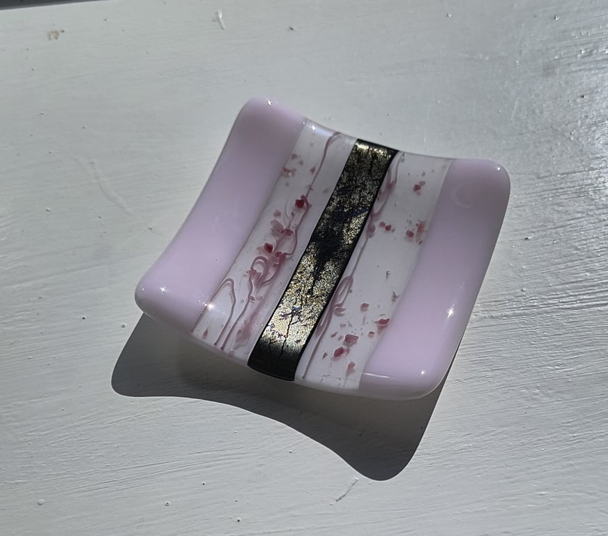 Lyserødt fad - 8x8 cm