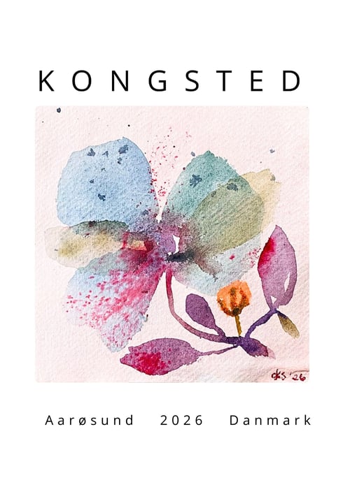 Den lille enkle - print af original akvarelblomst