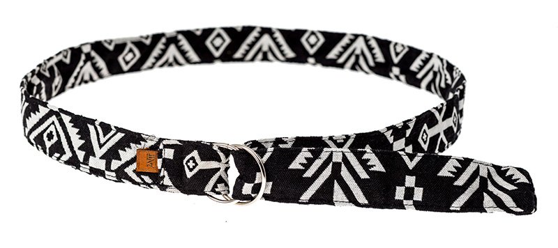 Bælte i skønt farvedesign med dobbelt-ring spænde billede 2