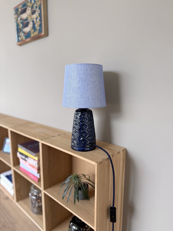 Upcycled vintage bordlampe - L. Hjorth  billede 4