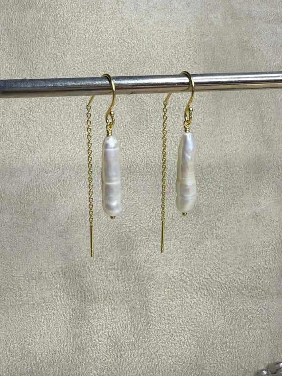 Linea - Øreringe (Forgyldt Sterling Sølv)