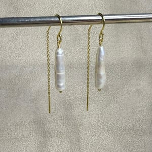 Linea - Øreringe (Forgyldt Sterling Sølv) – produktbillede