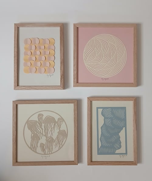 A5, papirværk, indrammet 