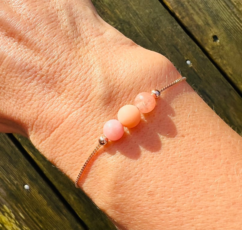 Armbånd med 3 krystaller billede 3