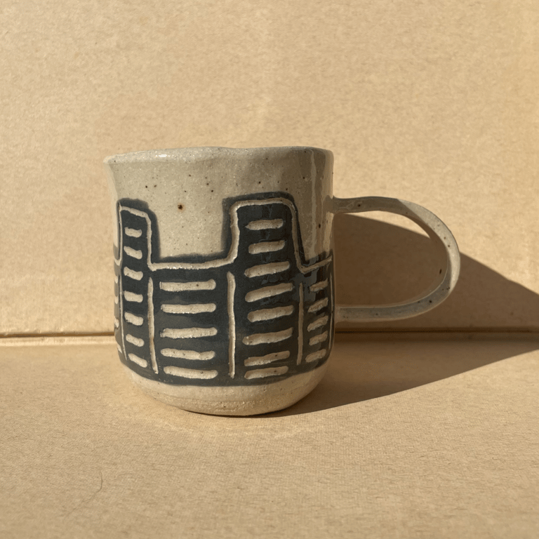 Sgraffito-kop med hank billede 2