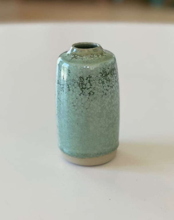 Vase, kobbergrøn - 11,5 cm