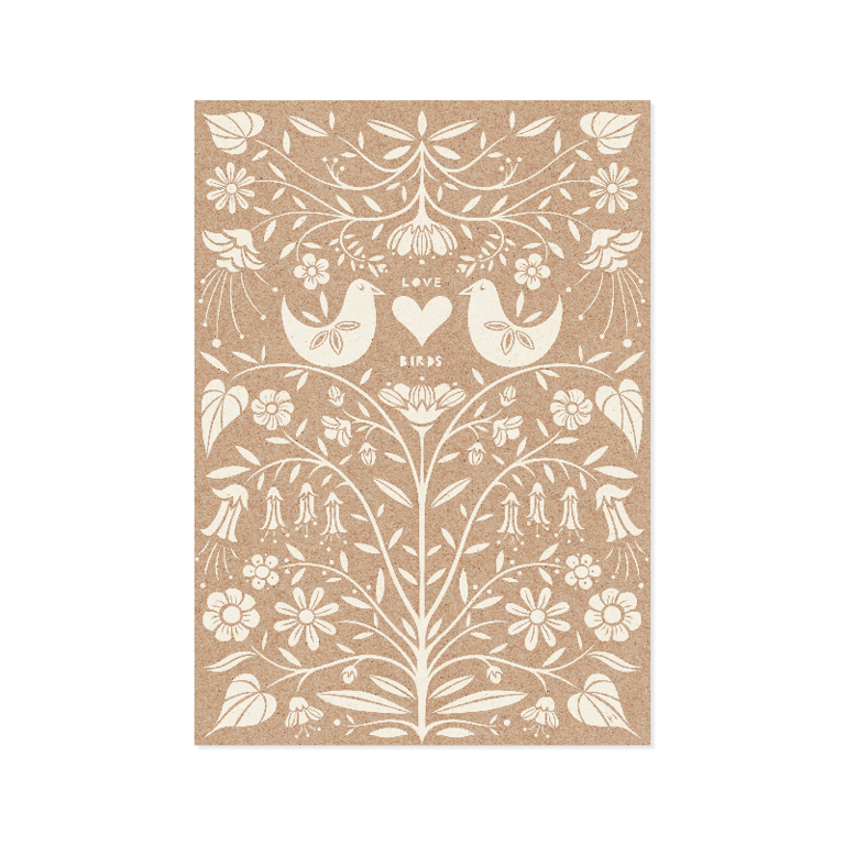 Love Birds – brun – plakat