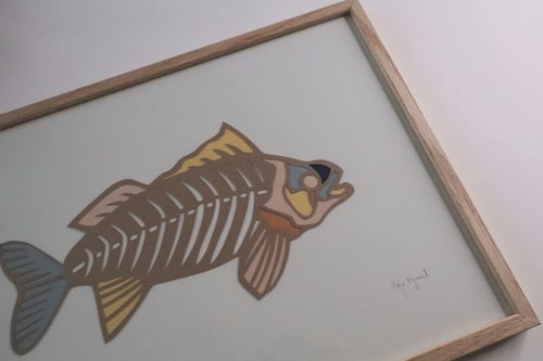 A3, indrammet papercut fisk (4)