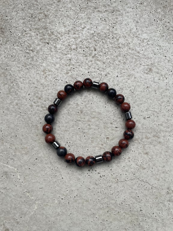 Mahogni Obsidian med Hæmatit - Kvalitet A billede 2