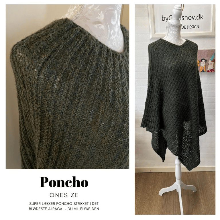 Poncho - Skovgrøn billede 3