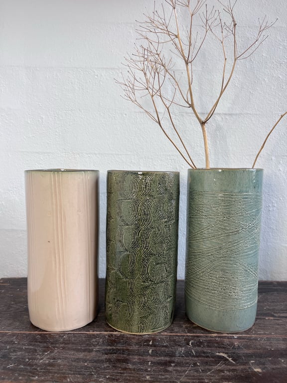 Vase, lyserød, 19 cm  billede 3