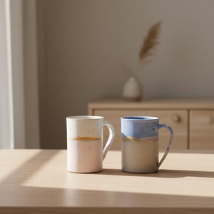 Cylinder krus med hank – produktbillede