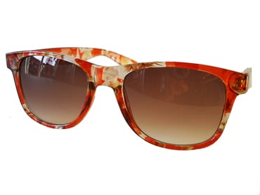 Punasiet kuvioidut Wayfarer -lasit