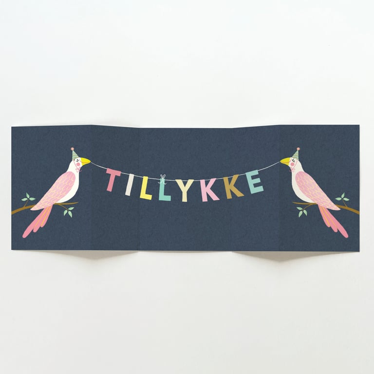 Festlige fugle – foldekort  billede 4