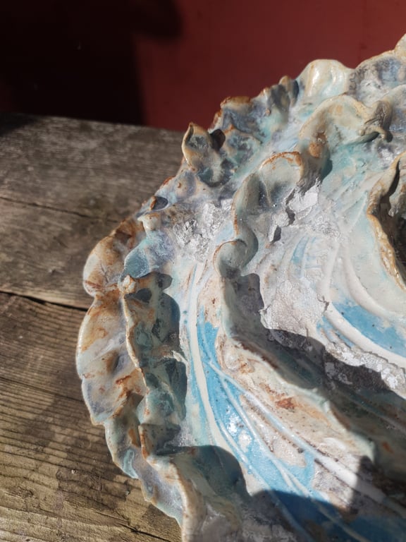 BØLGESKVULP håndlavet lampe  billede 2