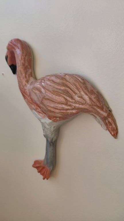 Lydwrød væghængt flamingo billede 4
