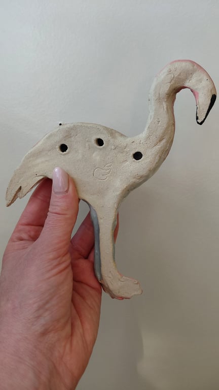 Lydwrød væghængt flamingo billede 9