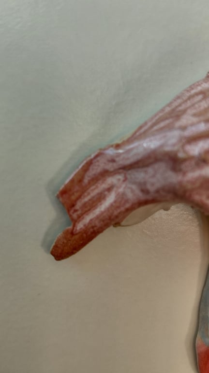 væghængt lyserød flamingo (med lille skønhedsfejl) billede 4