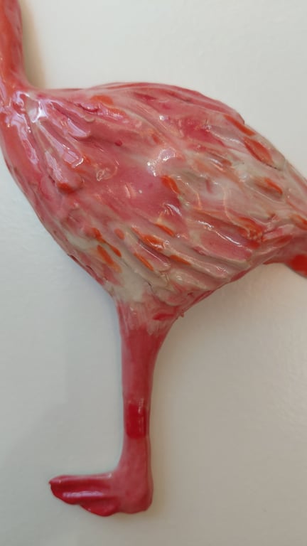væghængt flamingo orange/lyserød billede 4