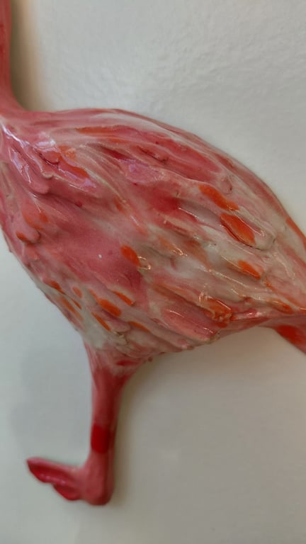 væghængt flamingo orange/lyserød billede 5