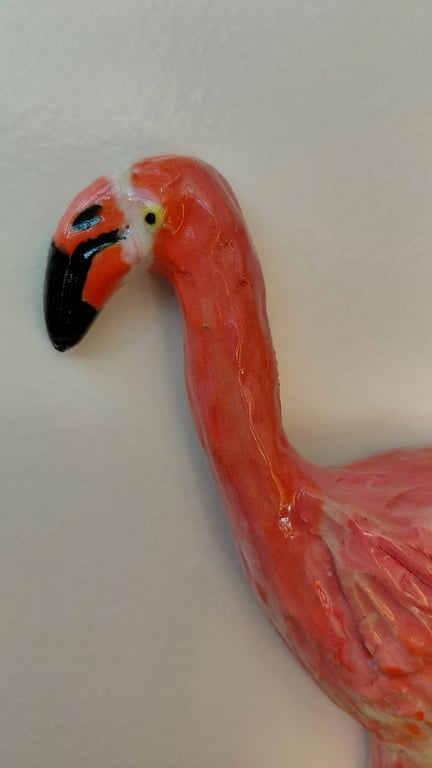 væghængt flamingo orange/lyserød billede 7