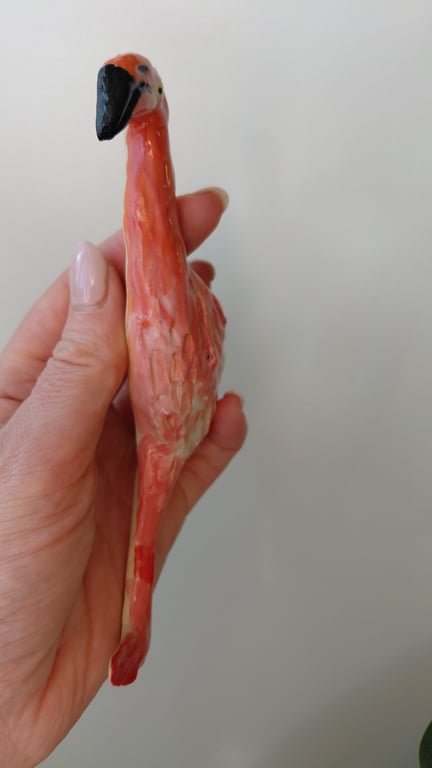væghængt flamingo orange/lyserød billede 9