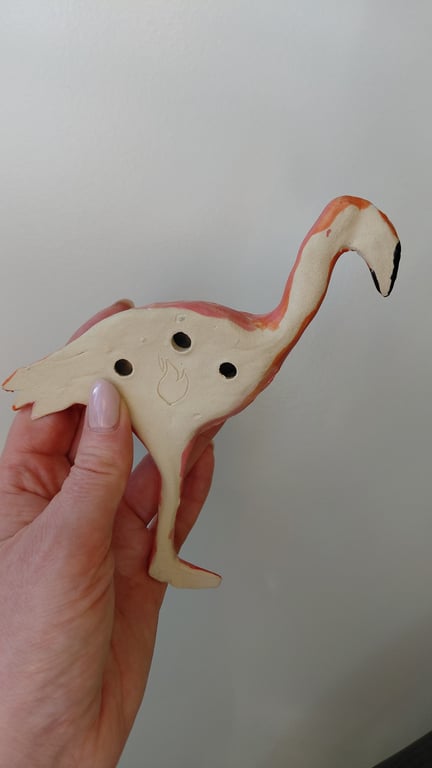 væghængt flamingo orange/lyserød billede 10