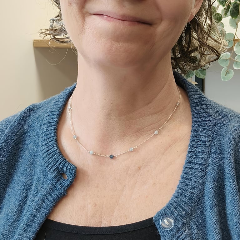 Det blå hav - halskæde billede 4