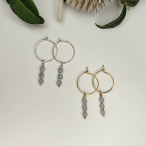 Trillinger hoops - blå angelit – produktbillede