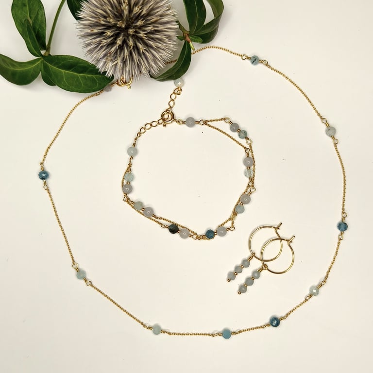 Trillinger hoops - blå angelit billede 3