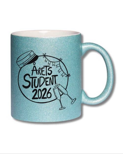 Krus: Årets Student 2026 Blå glimmer