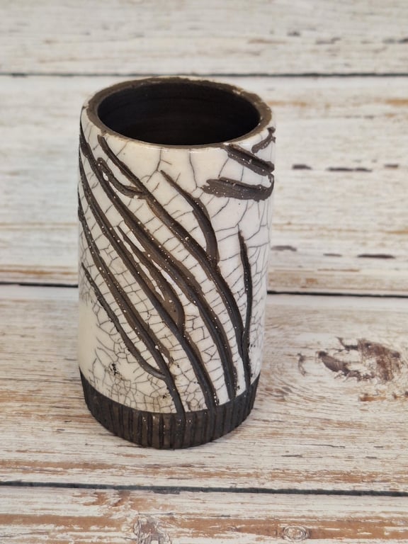 Raku Vase