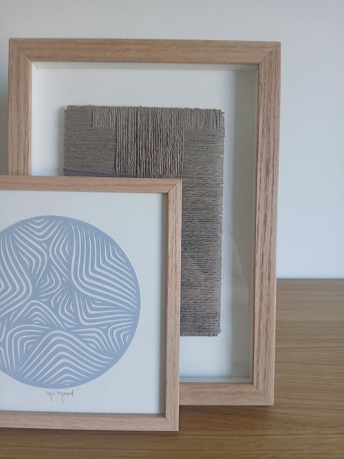 20x20cm, papercut, stålblå, indrammet  (2)