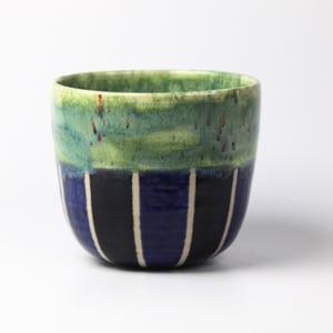 Kop uden hank - blå og grøn – produktbillede