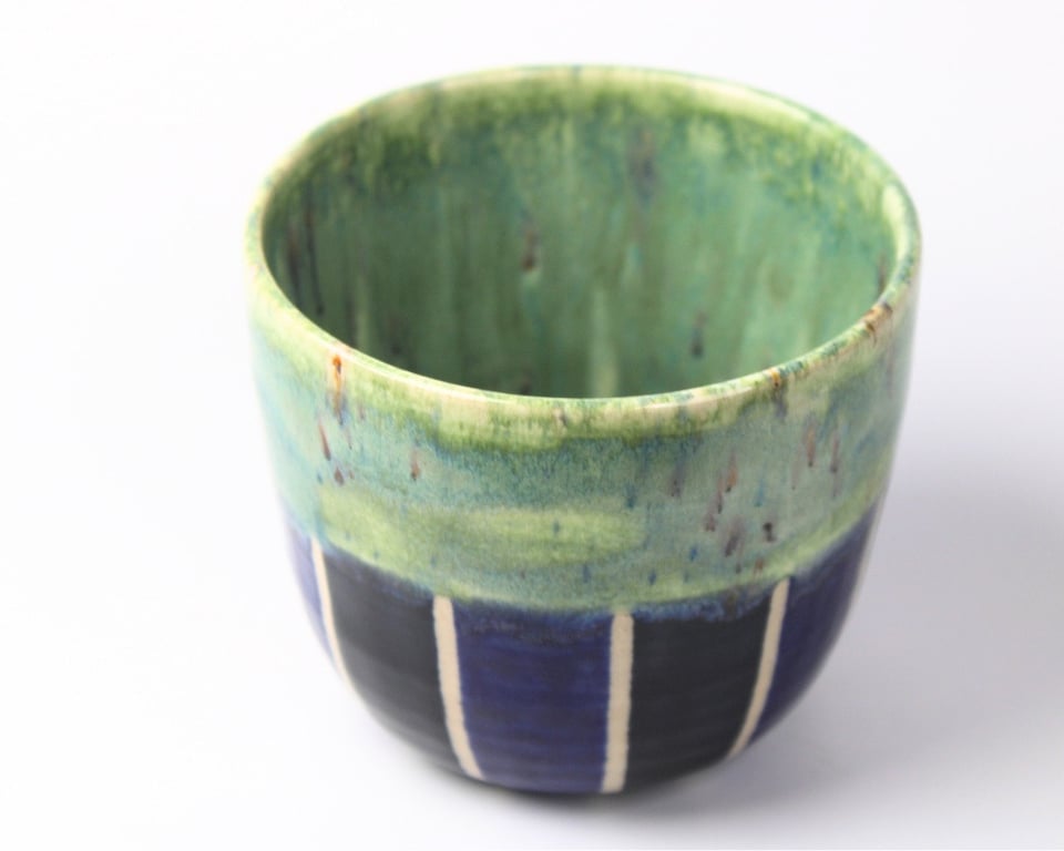 Kop uden hank - blå og grøn billede 2