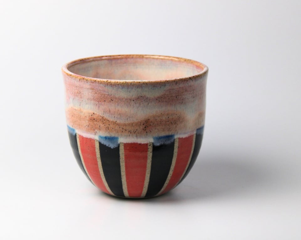 Kop uden hank - sort og lyserød