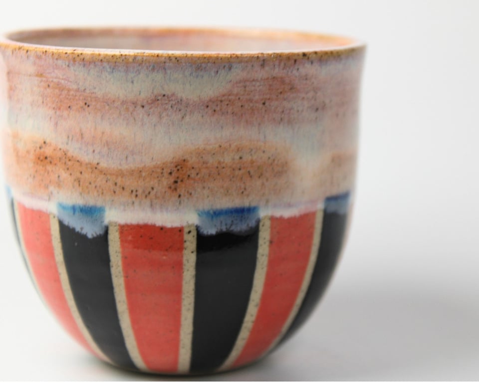 Kop uden hank - sort og lyserød billede 2