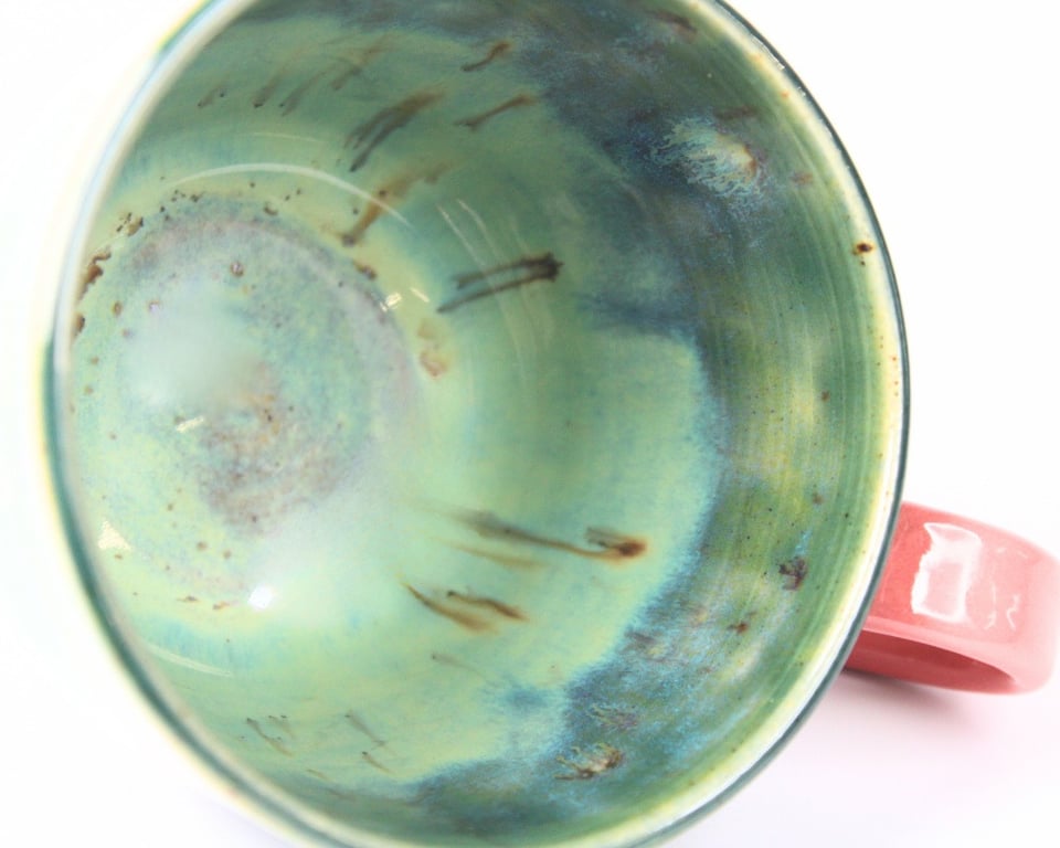 Kop i lyserød, sort og grøn billede 2