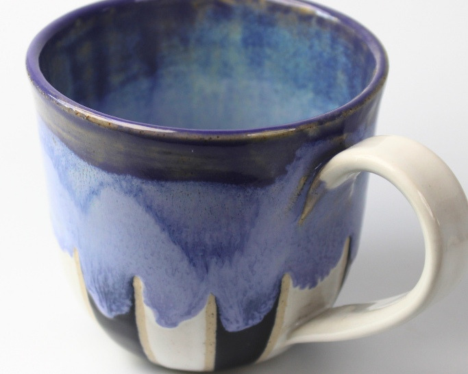 Tivoli kop med hvid hank - lilla nuancer billede 2