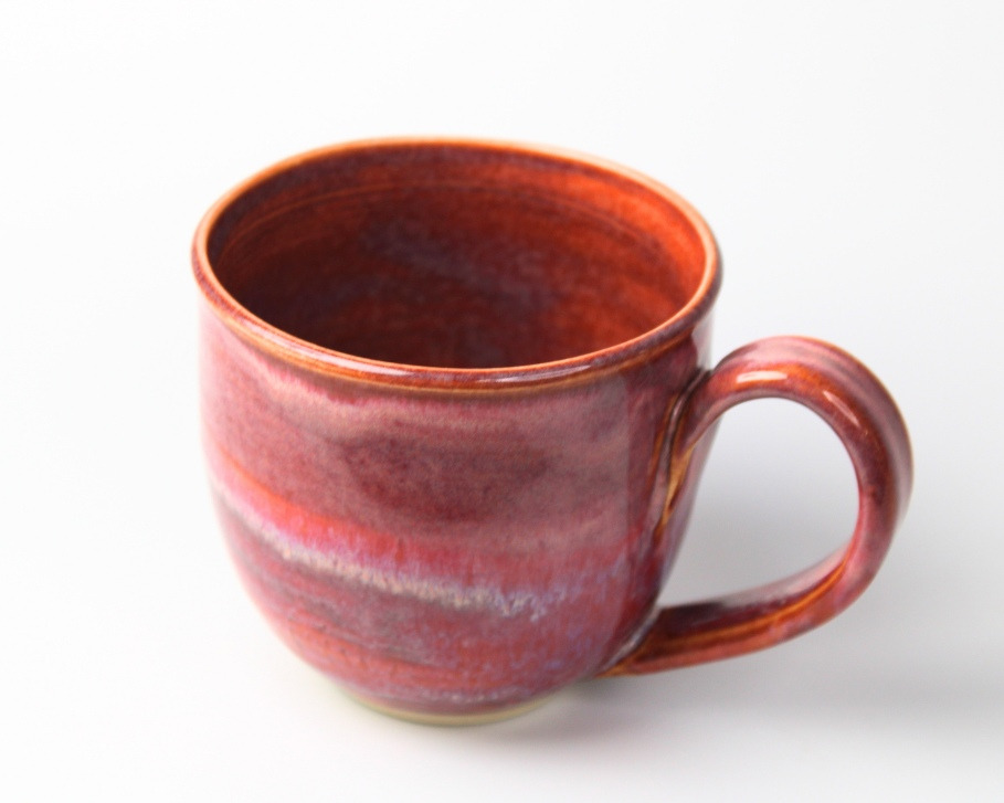 Kop med hank - røde nuancer billede 2