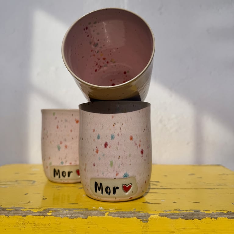 Mor kop lyserød sprinkle billede 3