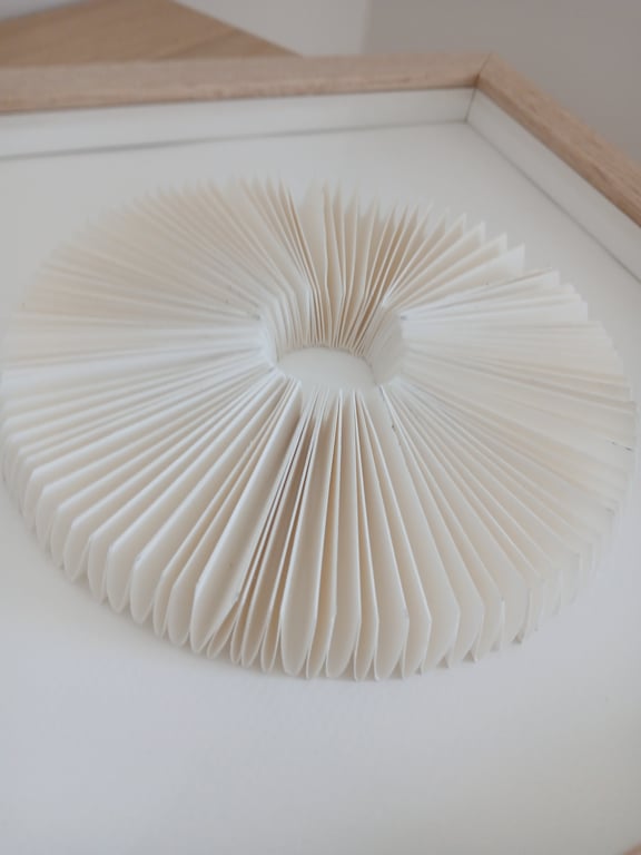 24x24cm, relief, hvid, Indrammet  billede 3