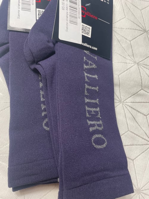 Covalliero/ Ridestrømper (mørk lilla) (2)