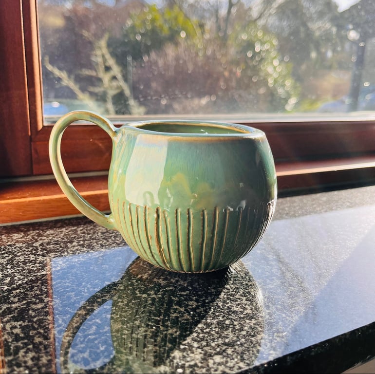 Unika kop i grønne nuancer billede 2