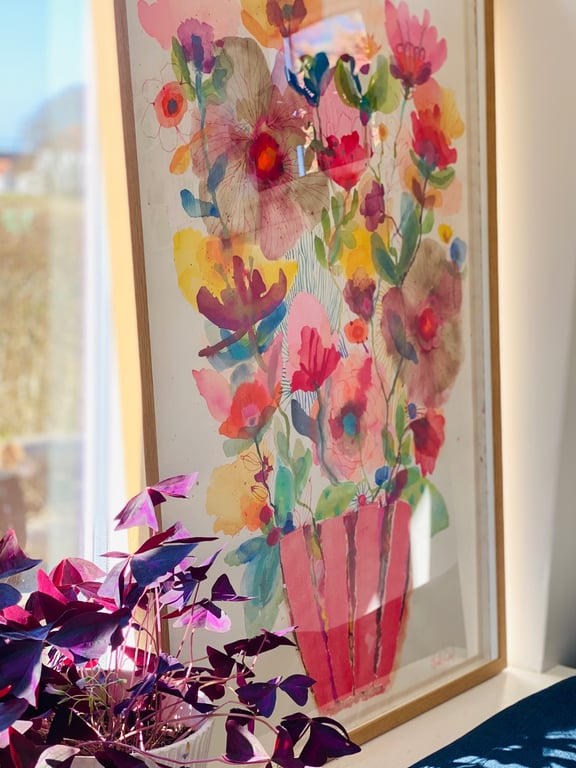 Sigrid -  original akvarel billede 2