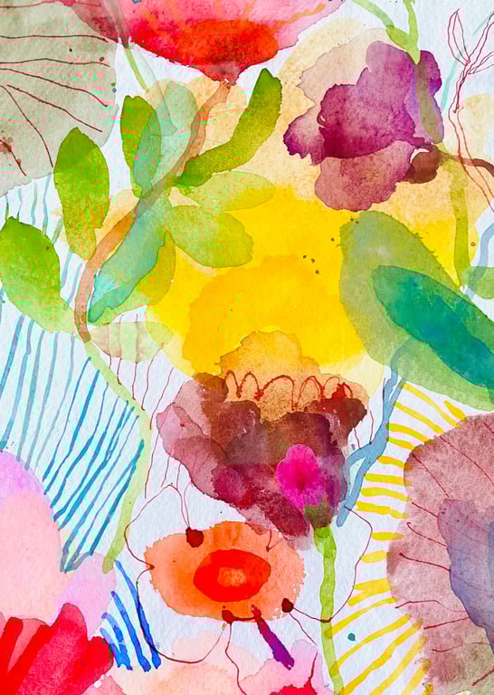 Sigrid -  original akvarel billede 6