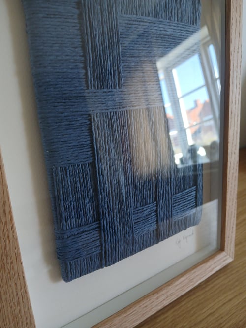 A4, relief papirværk, blå, indrammet  (4)