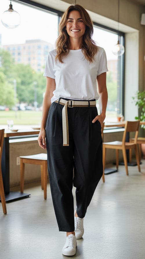 Lotte viscose pants, Black. Onesize 38-48. (3)