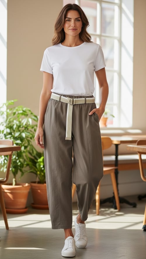 Ofelia viscose pants, Taupe. Onesize 36-46. (3)