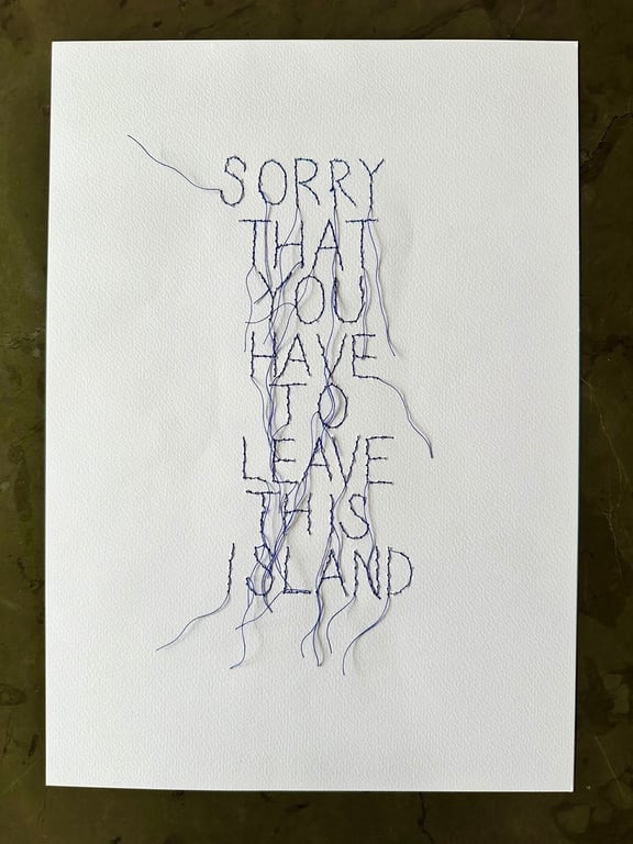 SORRY BRODERI PÅ PAPIR